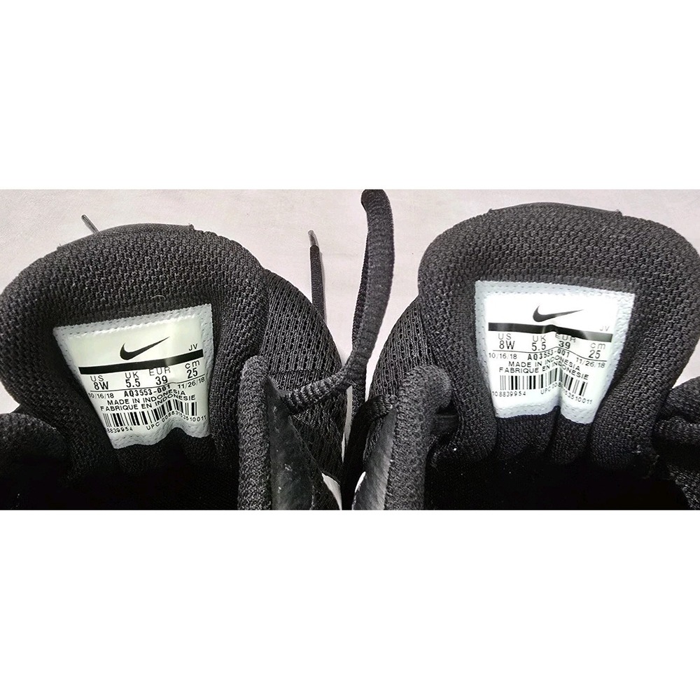 Nike Womans Tanjun Mesh Sneaker 8W Black/White - Picture 6 of 6